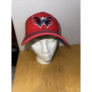 Washington Capitals CCM Red White Eagle Mesh Back Hat Cap Adjustable Snapback